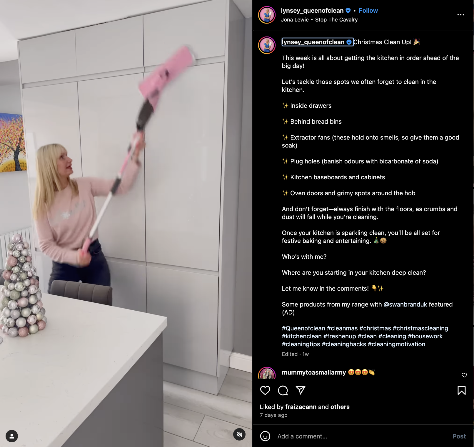 Lynsey queen of clean X Sawn Instagram Collab